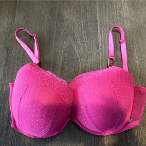 Victoria's Secret Hot Pink Lace Bra